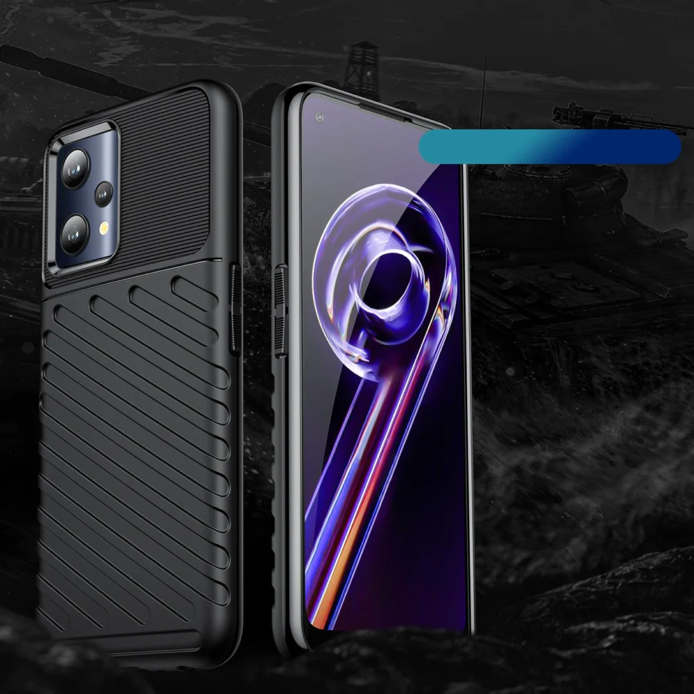 91582_2 Thunder Case flexible armored cover Realme 9 Pro blackeng