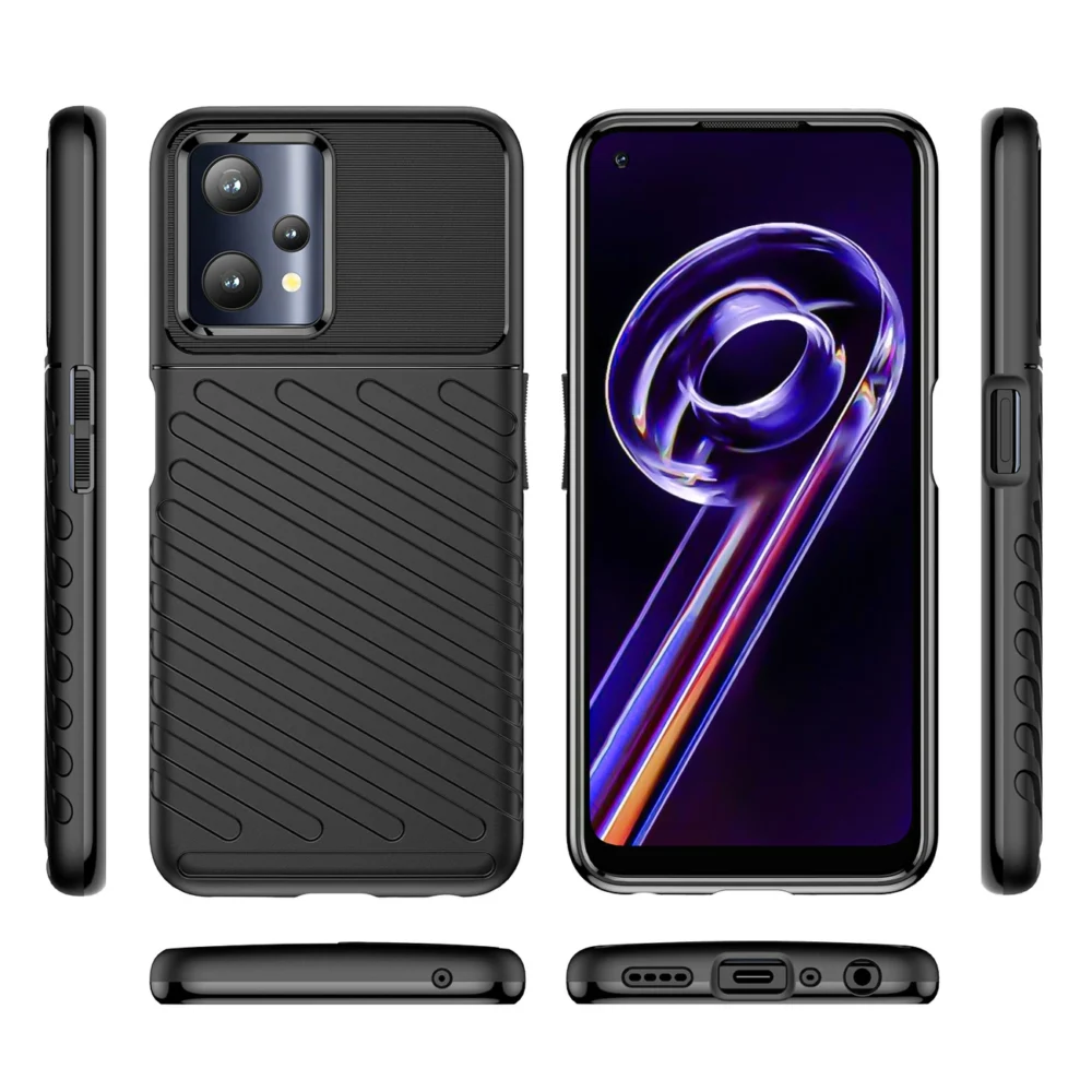 91582_8 Thunder Case flexible armored cover Realme 9 Pro blackeng