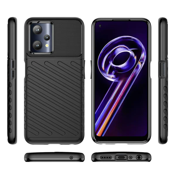 Thunder Case flexible armored cover Realme 9 Pro blackeng