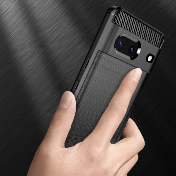 Carbon Case flexible cover for Google Pixel 7 blackeng