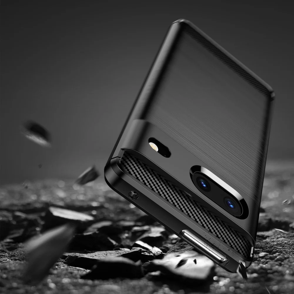 Carbon Case flexible cover for Google Pixel 7 blackeng