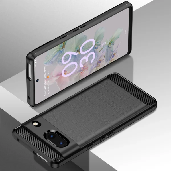 Carbon Case flexible cover for Google Pixel 7 blackeng
