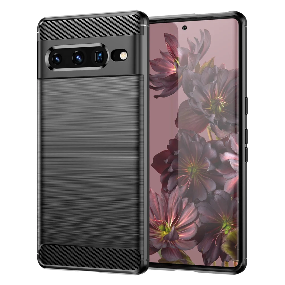 Carbon Case Flexible cover for Google Pixel 7 Pro blackeng