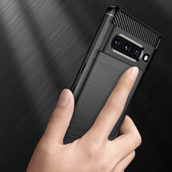Carbon Case Flexible cover for Google Pixel 7 Pro blackeng