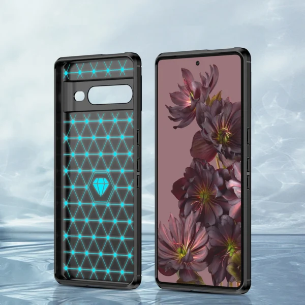 Carbon Case Flexible cover for Google Pixel 7 Pro blackeng