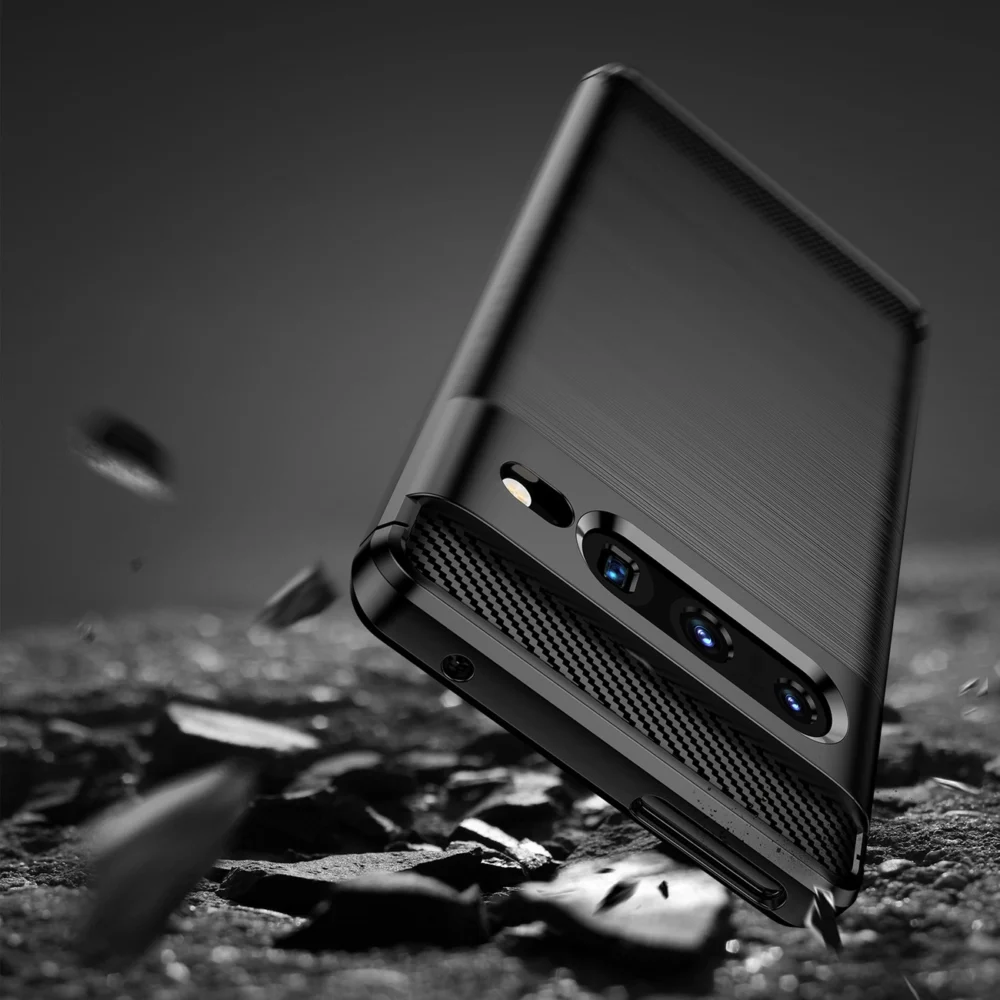 Carbon Case Flexible cover for Google Pixel 7 Pro blackeng