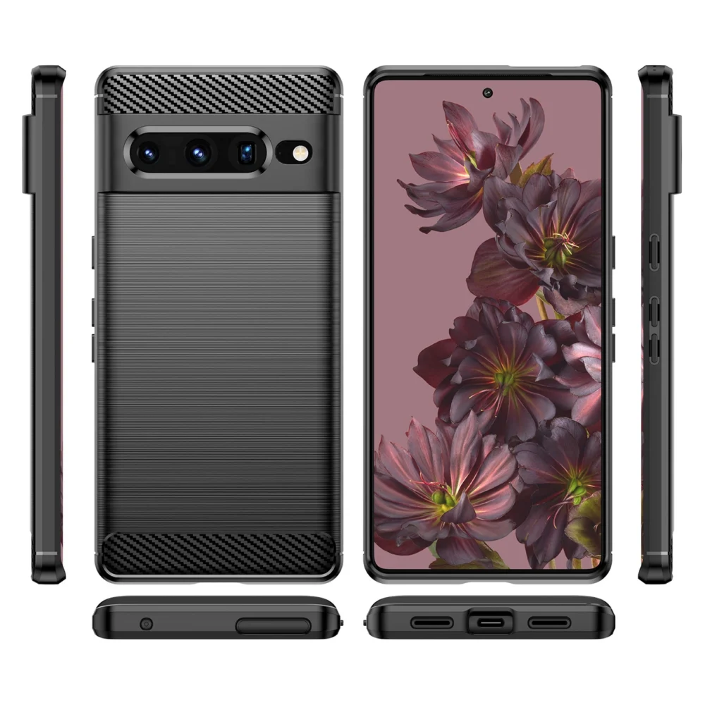 Carbon Case Flexible cover for Google Pixel 7 Pro blackeng