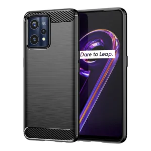 Carbon Case Flexible Cover Realme 9 Pro + (9 Pro Plus) blackeng