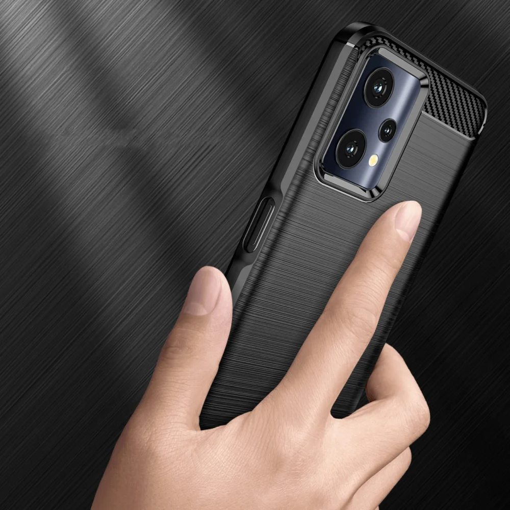 91586_3 Carbon Case Flexible Cover Realme 9 Pro blackeng