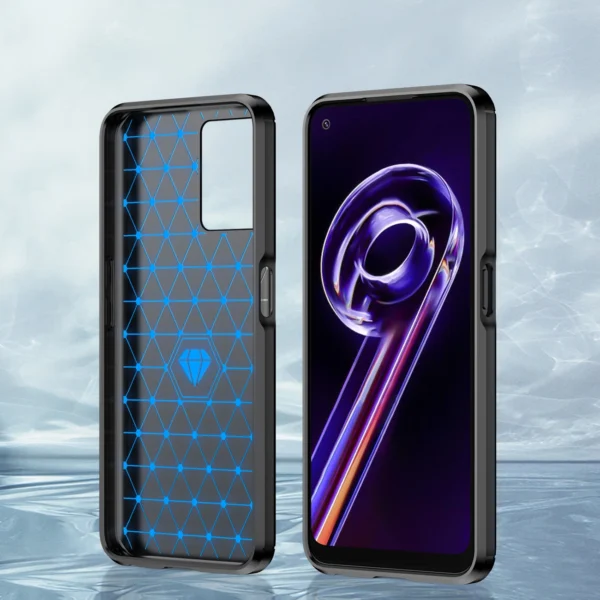 Carbon Case Flexible Cover Realme 9 Pro blackeng