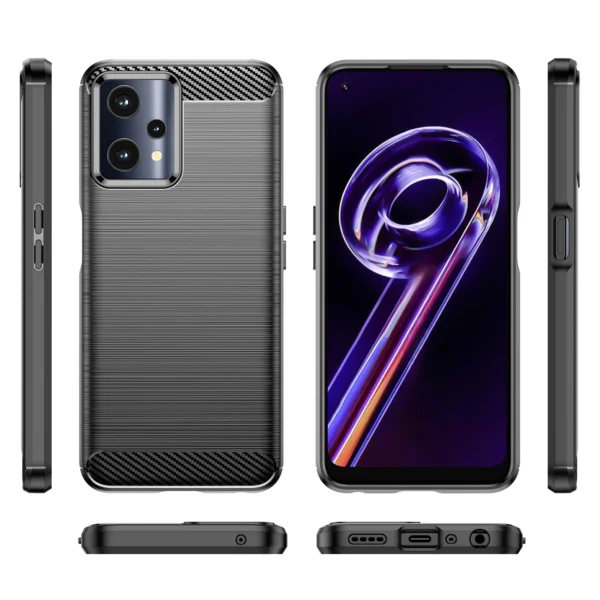 Carbon Case Flexible Cover Realme 9 Pro blackeng