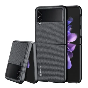 Dux Ducis Fino case is nylon covered Samsung Galaxy Z Flip 3 blackeng