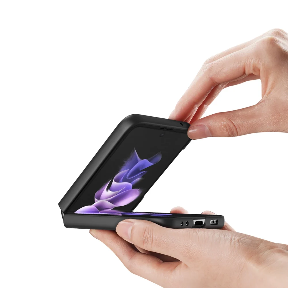 Dux Ducis Fino case is nylon covered Samsung Galaxy Z Flip 3 blackeng