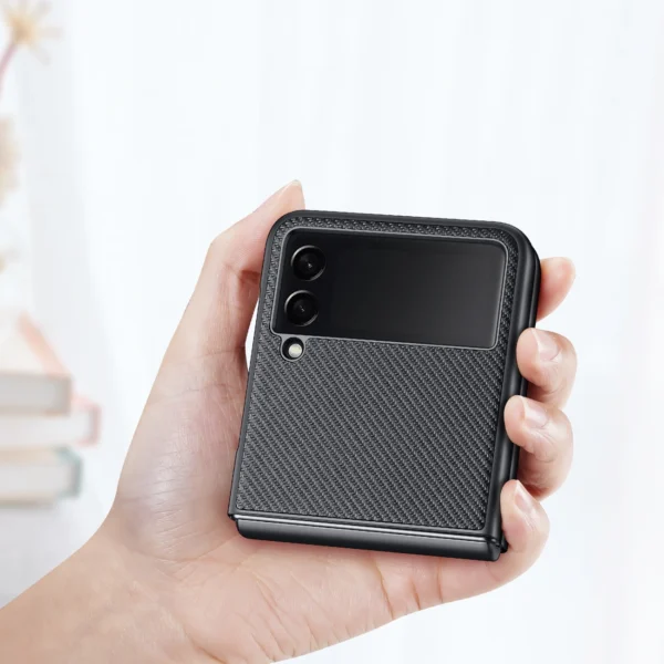Dux Ducis Fino case is nylon covered Samsung Galaxy Z Flip 3 blackeng