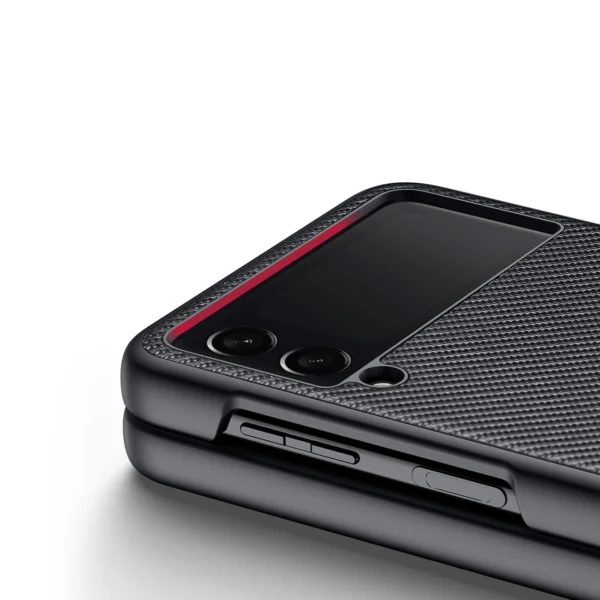 Dux Ducis Fino case is nylon covered Samsung Galaxy Z Flip 3 blackeng