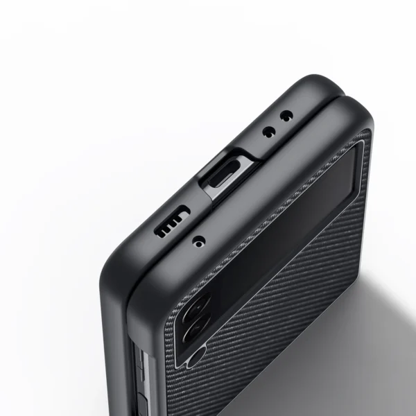 Dux Ducis Fino case is nylon covered Samsung Galaxy Z Flip 3 blackeng