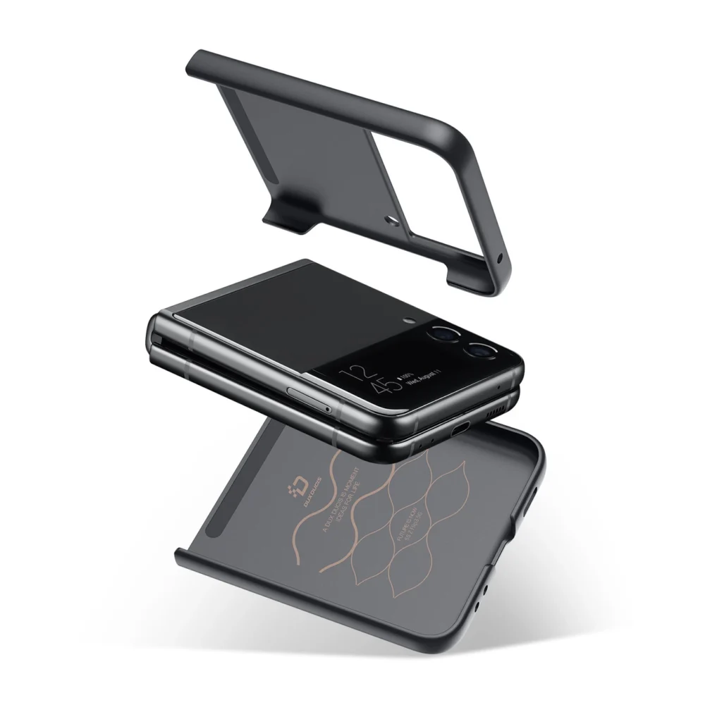Dux Ducis Fino case is nylon covered Samsung Galaxy Z Flip 3 blackeng
