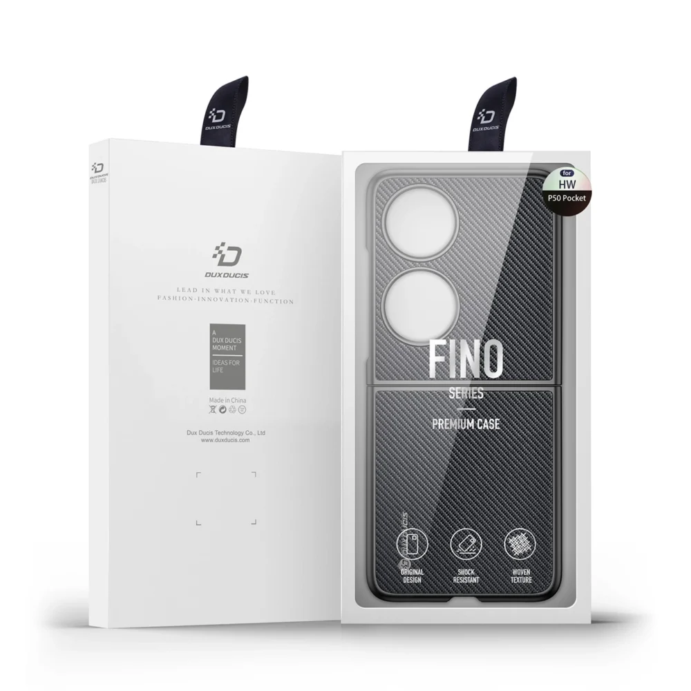 Dux Ducis Fino case is made of nylon material Huawei P50 Pocket blackeng