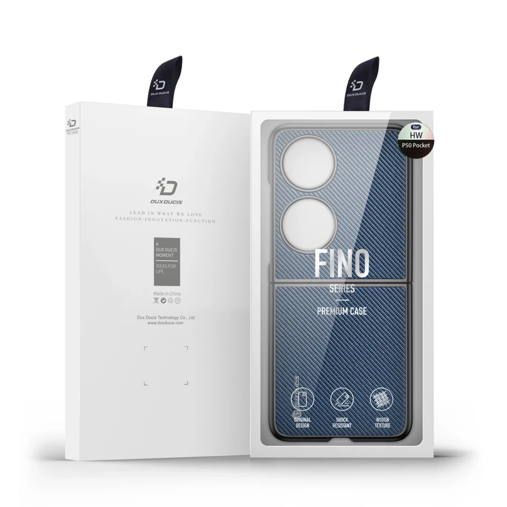 Dux Ducis Fino case is made of nylon material Huawei P50 Pocket blueeng