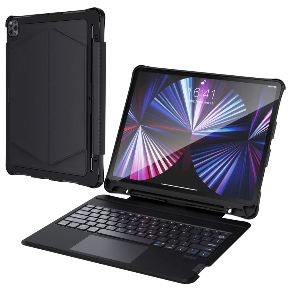 Choetech Keyboard Case Cover for iPad Pro 12.9' 2020 / 2021 Wireless Bluetooth Keyboard Black (BH-015)eng
