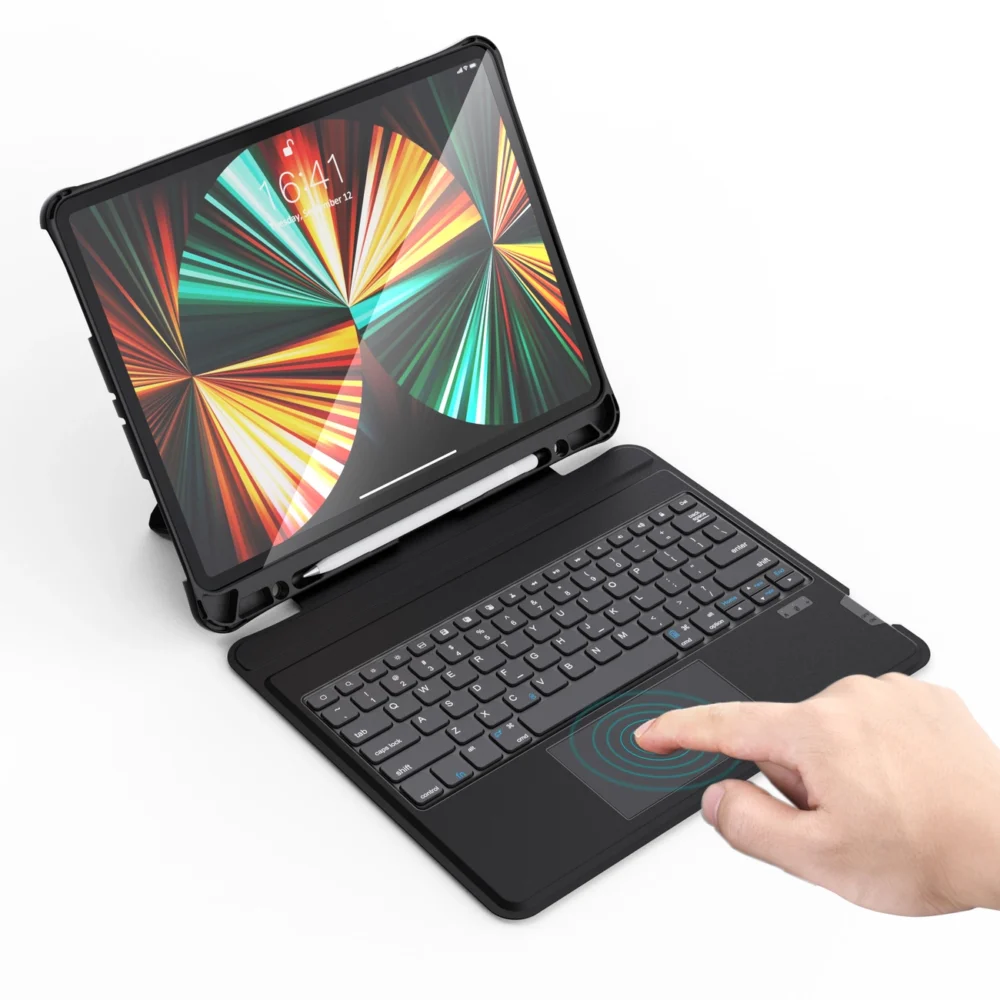 Choetech Keyboard Case Cover for iPad Pro 12.9' 2020 / 2021 Wireless Bluetooth Keyboard Black (BH-015)eng