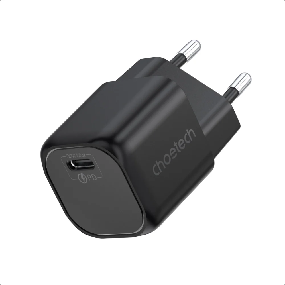 Choetech GaN USB charger Type C PD 30W black (PD5007)eng