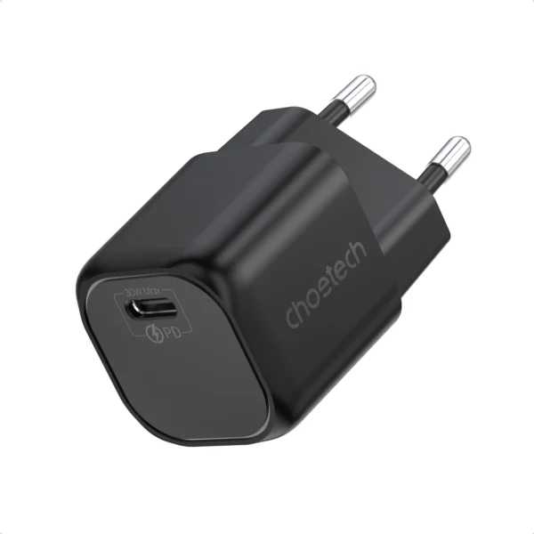 Choetech GaN USB charger Type C PD 30W black (PD5007)eng