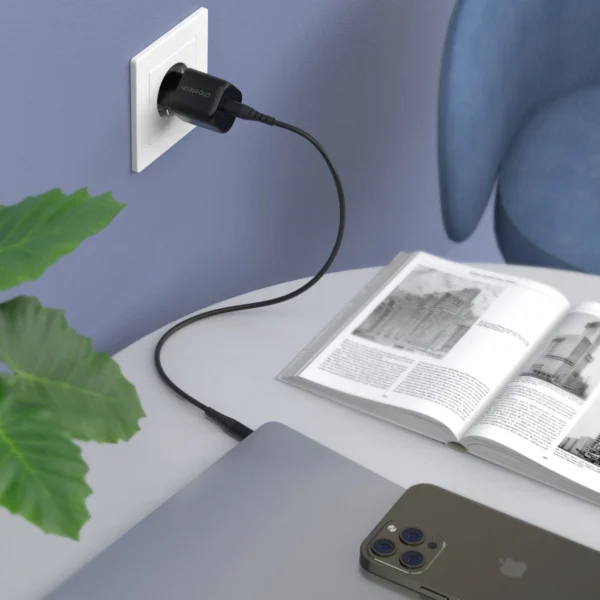 Choetech GaN USB charger Type C PD 30W black (PD5007)eng
