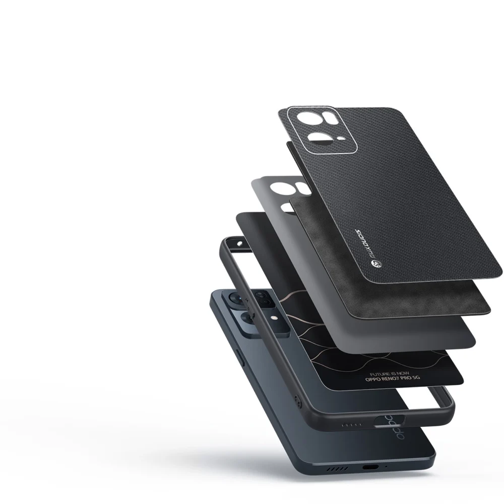 Dux Ducis Fino case cover covered with nylon material Oppo Reno7 Pro 5G blackeng