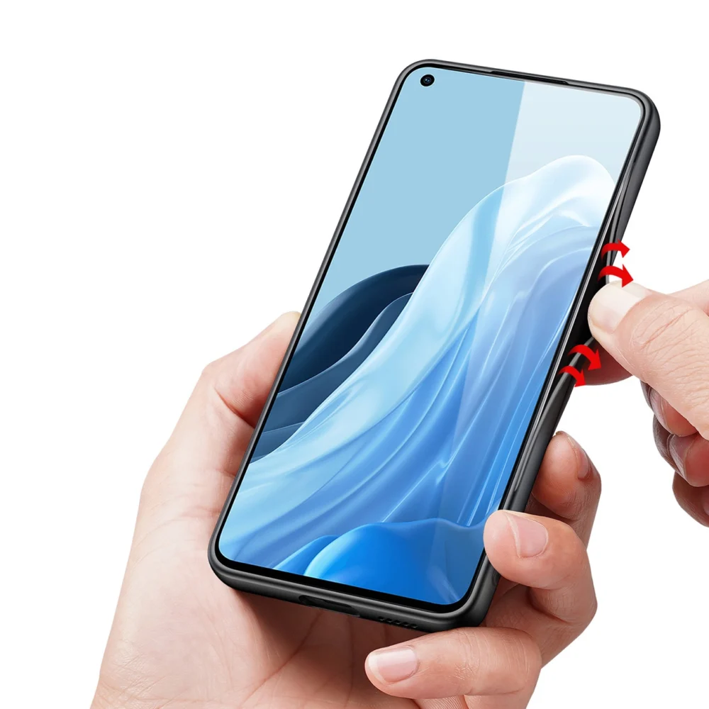Dux Ducis Fino case cover covered with nylon material Oppo Reno7 Pro 5G blackeng