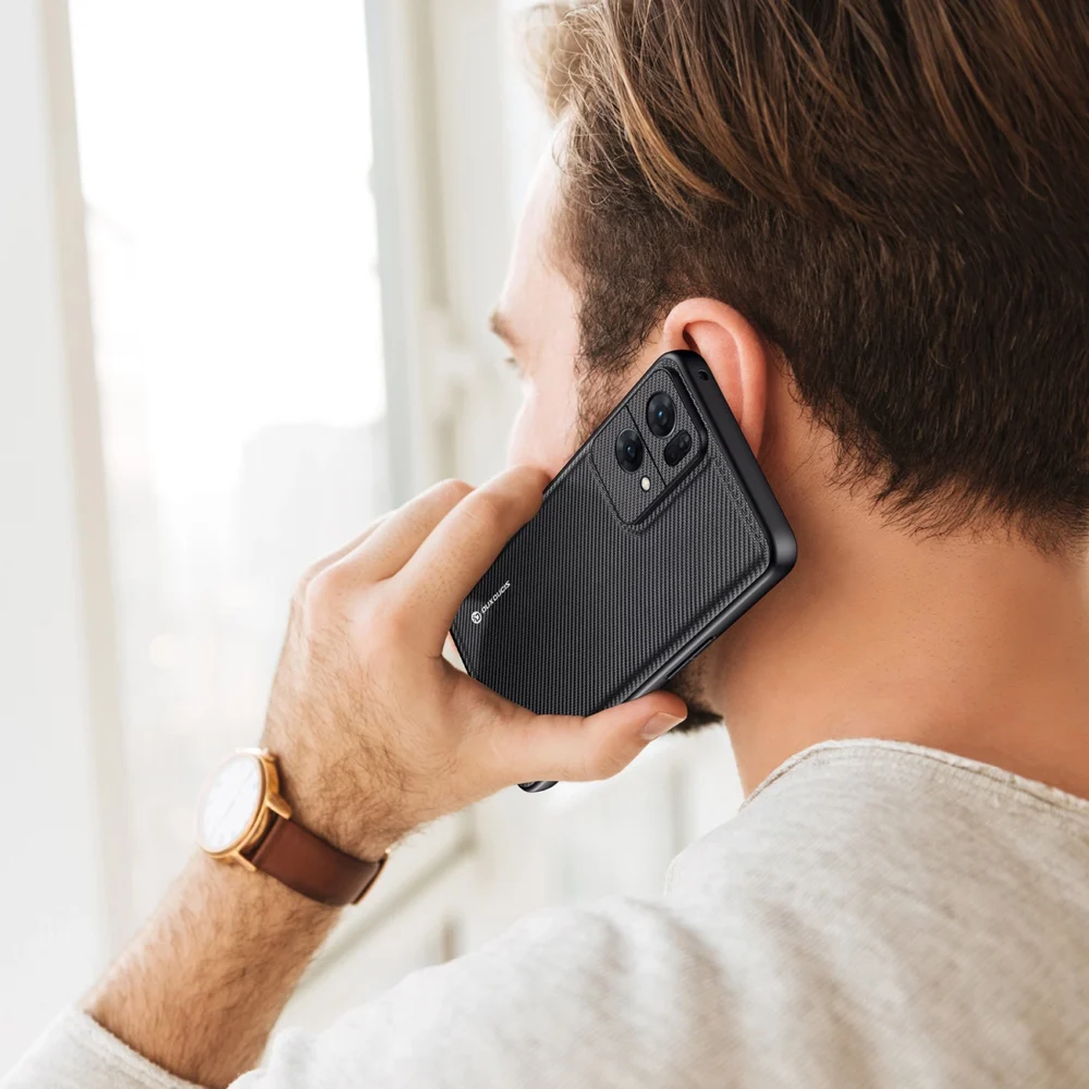 Dux Ducis Fino case cover covered with nylon material Oppo Reno7 Pro 5G blackeng
