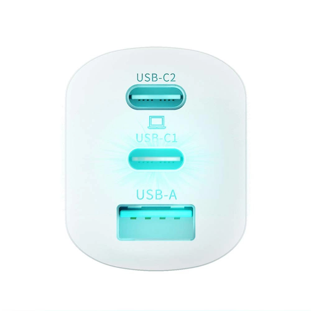 91925_6 3MK HyperCharger 65W 2xUSB-C + 1xUSB-A charger GAN, PD + QCeng