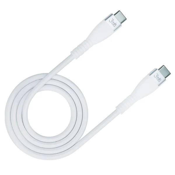 3MK HyperSilicone Cable USB-C / USB-C white cable 1m 60W 3Aeng