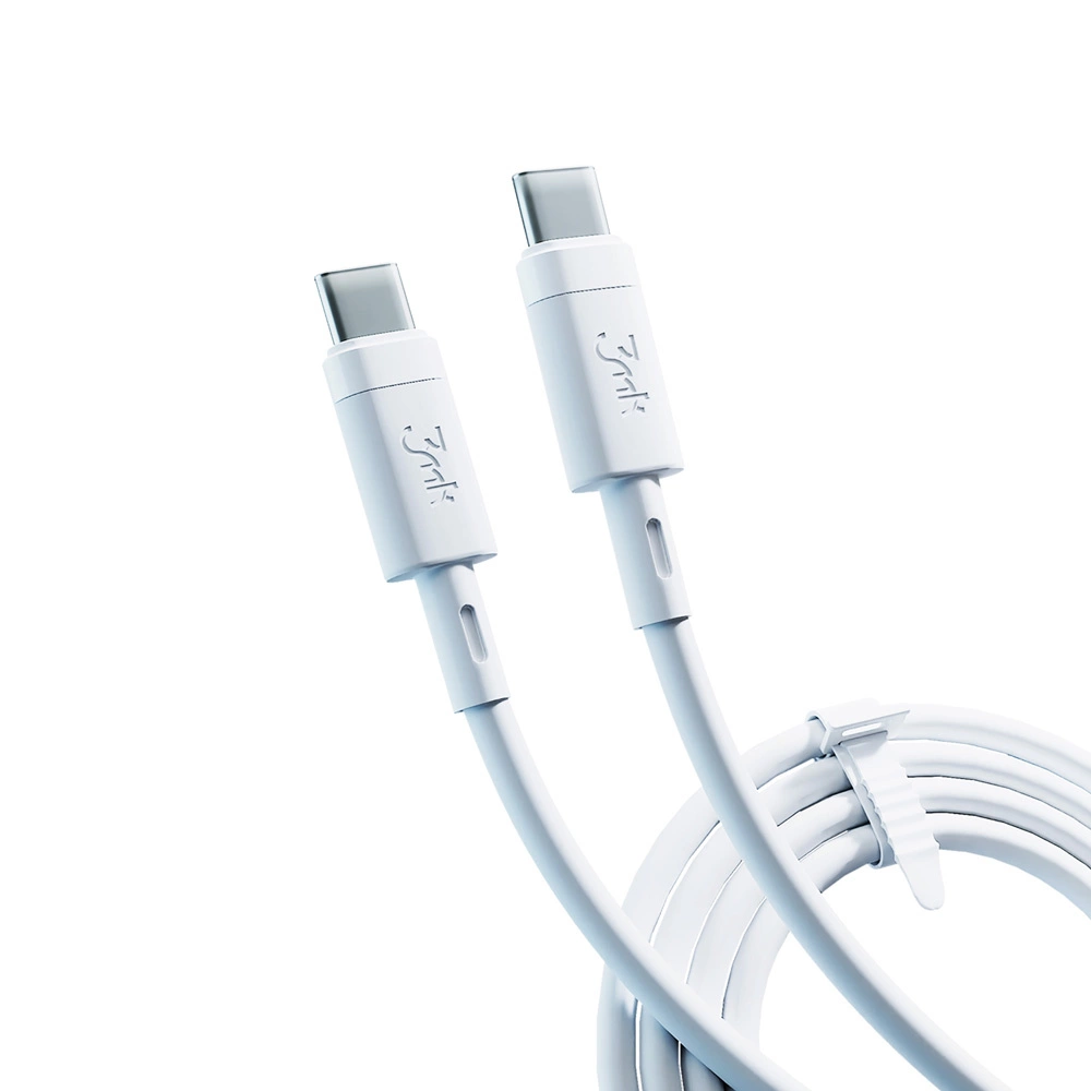 91926_3 3MK HyperSilicone Cable USB-C / USB-C white cable 1m 60W 3Aeng