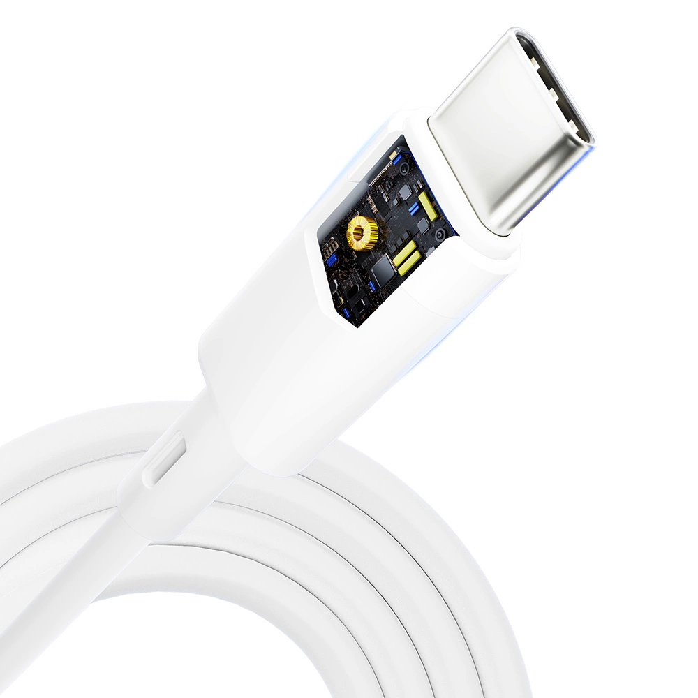 91926_9 3MK HyperSilicone Cable USB-C / USB-C white cable 1m 60W 3Aeng