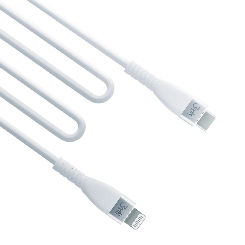 91927_3 3MK HyperSilicone MFI USB-C / Lightning cable white 1m 20W 3Aeng