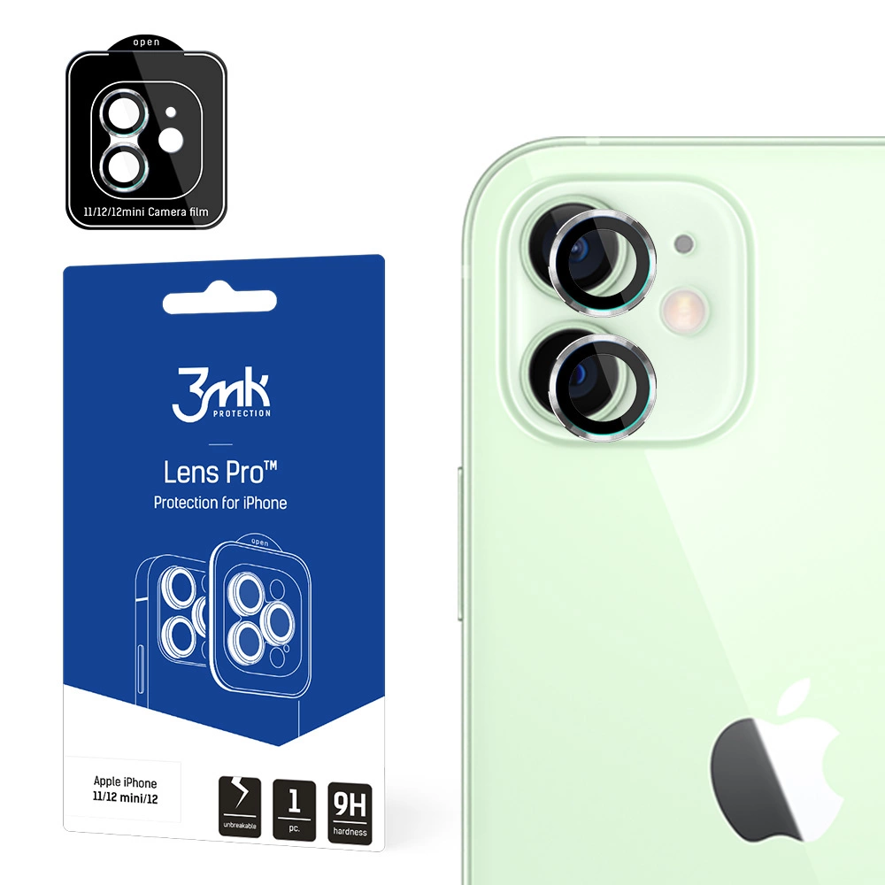 3MK Lens Protection Pro iPhone 11/12/12 Mini Camera lens protection with mounting frame 1 pc.eng