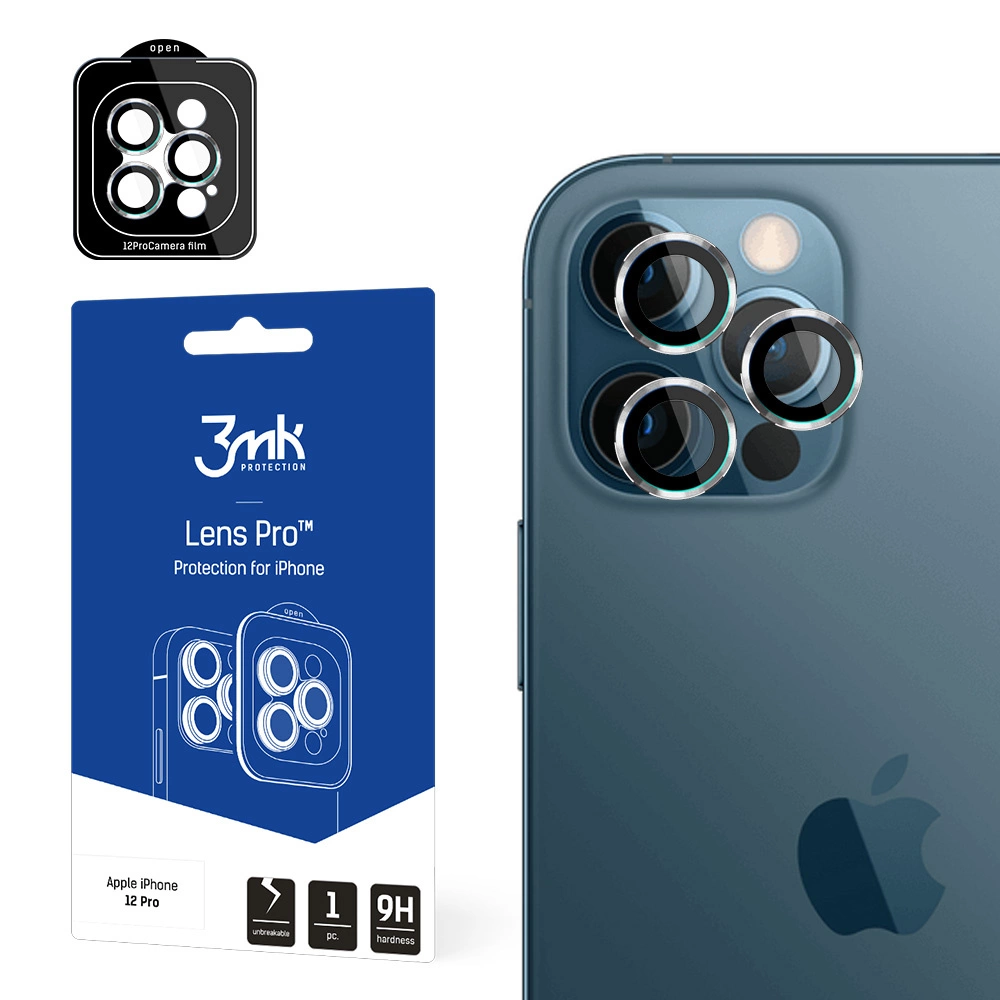 3MK Lens Protection Pro iPhone 12 Pro Camera lens protection with mounting frame 1 pc.eng