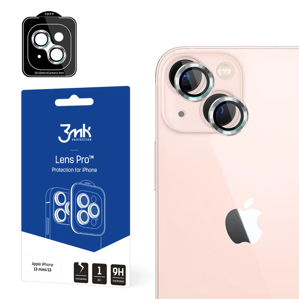 Camera glass for iPhone 13 mini 9H for 3mk Lens Protection Pro series lens - silvereng