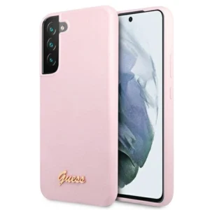 Guess GUHCS22MLSLMGLA S22+ S906 lavender/lavender hardcase Silicone Script Metal Logoeng