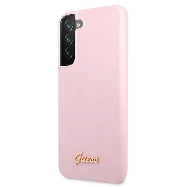 Guess GUHCS22MLSLMGLA S22+ S906 lavender/lavender hardcase Silicone Script Metal Logoeng