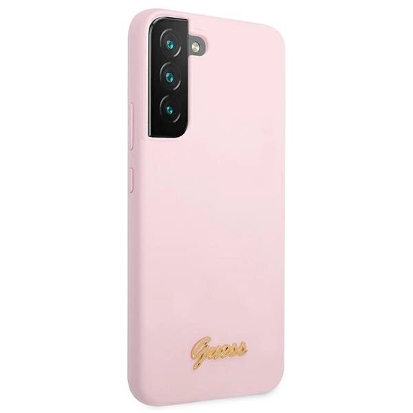 Guess GUHCS22MLSLMGLA S22+ S906 lavender/lavender hardcase Silicone Script Metal Logoeng