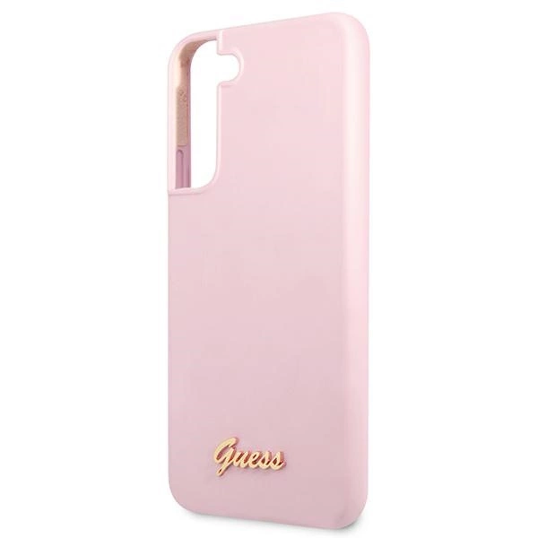 Guess GUHCS22MLSLMGLA S22+ S906 lavender/lavender hardcase Silicone Script Metal Logoeng