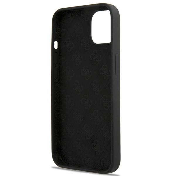 Guess GUHMP13MLSLMGBK iPhone 13 6.1" black/black hardcase Silicone Script Gold Logo Magsafeeng