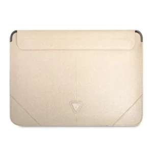 Guess Saffiano Triangle Logo case for a 14" laptop - beigeeng