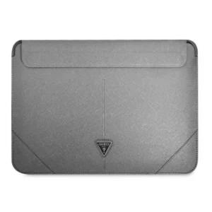 Guess Saffiano Triangle Logo case for a 14" laptop - silvereng