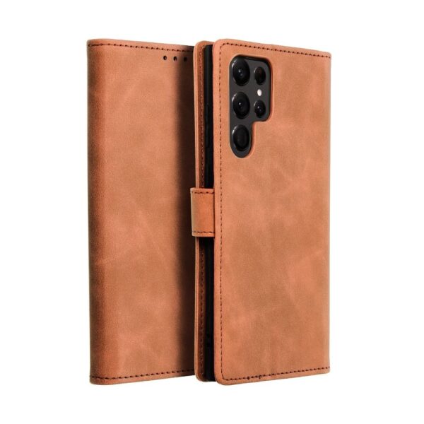 TENDER Book Case for SAMSUNG S22 Ultra brown