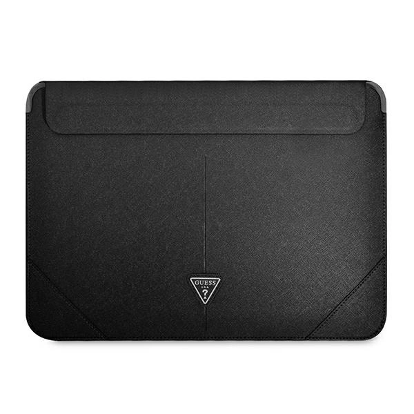 Guess Saffiano Triangle Logo case for a 14" laptop - blackeng