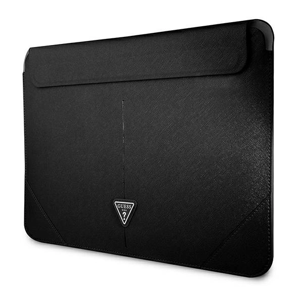 Guess Saffiano Triangle Logo case for a 14" laptop - blackeng