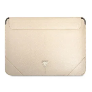 Guess Saffiano Triangle Logo case for a 16" laptop - beigeeng